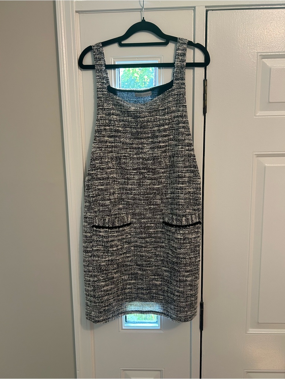 Paper Crane Black & White Tweed Mini Dress